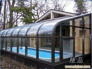 别墅游泳池钢结构阳光房 